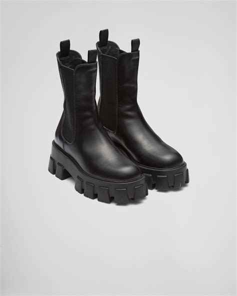 prada flat leather boots|Prada leather boots women.